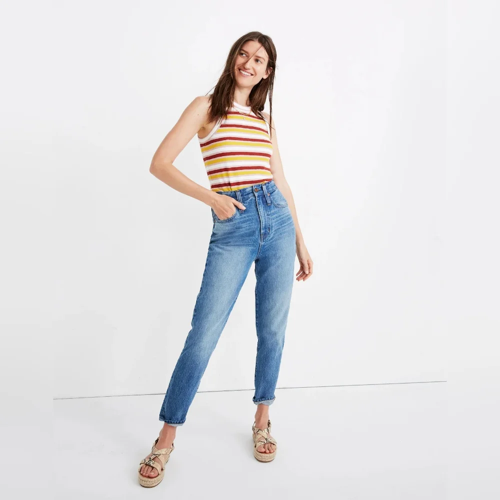 Madewell The Highest-Rise Momjean in Glencoe Wash Size 25 - Picture 2 of 14